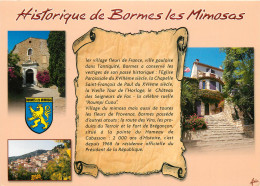 83 BORMES LES MIMOSAS MULTIVUES BLASON PARCHEMIN - Bormes-les-Mimosas