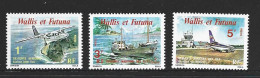 Wallis & Futuna Islands 1979 Transport Postage Set Of 3 MNH - Ongebruikt