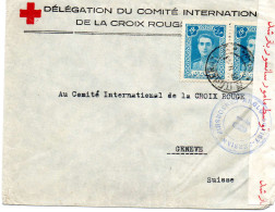 IRAN. 1943. DELEGATION COMITE INT. CROIX-ROUGE  POUR C.I.C.R. (SUISSE).   CENSURE ANGLO-SOVIET-PERSAN. - Iran