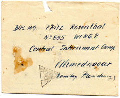 INDIA.1940.INTERNE CIVIL ALLEMAND AU CAMP AHMEDNAGAR BOMBAY. CENSURE - Charkhari