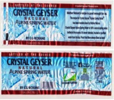 Étiquette D'eau Minérale Américaine " CRYSTAL GEYSER " Source De La Sierra Nevada Mountains_Ee44 - Andere & Zonder Classificatie
