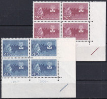 FINNLAND 1960 Mi-Nr. 517/18 ** MNH Eckrand-Viererblocks - Unused Stamps