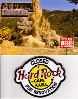 RARE Patch Velcro Avec Carte "Hard Rock Café Kabul - CLOSED FOR RENOVATION"  Force ISAF Au Camp KAIA De Kaboul_Da006 - Stoffabzeichen