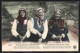 CPA Aquitanien / Aquitaine, Types Des Pyrénées, Drei Frauen In Volkstracht  - Non Classés