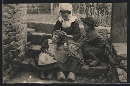 CPA Bretagne, Costumes Et Moeurs, Petite Scène Familiale  - Non Classificati