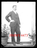 Portrait D'un Homme à Identifier - Plaque De Verre En Négatif - Taille 89 X 119 Mlls - Glasplaten