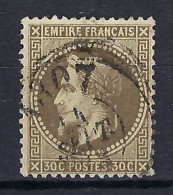 FRANCE Ca.1865:  Le Y&T 28Ac Obl. Bureau De Passe 1307 (Dijon) - 1863-1870 Napoleon III With Laurels