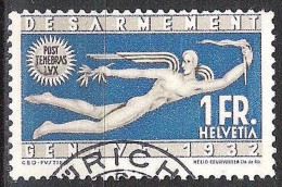 Schweiz Suisse 1932:  Abrüstung  DÉSARMEMENT GENÈVE Zu 190 Mi 255 Yv 259 Halbmond-Stempel ZÜRICH (Zumstein CHF 15.00) - Used Stamps