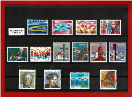 SUISSE - 1499-1528 -TIMBRES NEUFS**-  ANNEE COMPLETE 1996 -  COTE Y&T 2021 : 67.55 € - Neufs