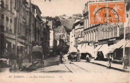 . 76 . ELBEUF . La Rue Saint-Étienne . Petite Animation . Charrettes . - Elbeuf