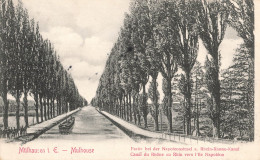 68 Mulhouse Canal Du Rhone Au Rhin Vers Ile Napoléon CPA + Timbre Reich Cachet 1906 - Mulhouse