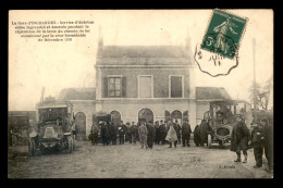 49 - INGRANDES - LA GARE DE CHEMIN DE FER - SERVICE D'AUTOBUS PENDANT LA CRUE DE 1910 - Autres & Non Classés