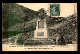 73 - MODANE - MONUMENT D'ARRONDAZ ELEVE A LA MEMOIRE DES VICTIMES DE L'AVALANCHE DU 22 DECEMBRE 1901 - Modane