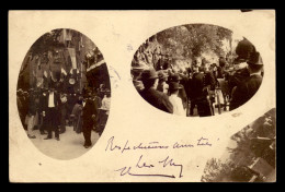 83 - TOULON ? - CEREMONIE - CARTE ADRESSEE A M. CHARLES BONNEROT, PREFET DU VAR DE 1898 A 1906 - CARTE PHOTO ORIGINALE - Toulon