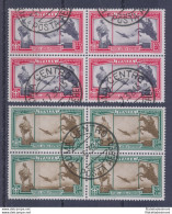 1932 Regno D'Italia , Espressi Aerei  , N° A37/38 , Splendide Quartine , Usate - Autres & Non Classés