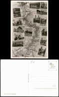 Landkarten Ansichtskarte Neckartal Gundelsheim Heilbronn Uvm 1962 - Cartes Géographiques