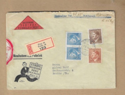 Los Vom 01.06  Briefumschlag Aus Prag Nach Rositz 1944 - Besetzungen 1938-45