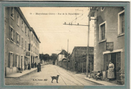 CPA (38) MEYZIEUX - Aspect De La Boulangerie De La Rue De La République En 1912 - Autres & Non Classés