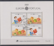 PORTUGAL 1989 CEPT CANCELLED S/SHEET - 1989