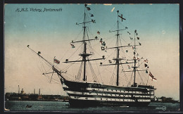 Pc Portsmouth, H. M. S. Victory Im Hafen  - Krieg