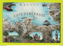 LA CÔTE D'EMERAUDE Plan Des Villes Et Villages De La Côte Cancale St Malo St Jacut Rotheneuf Dol Dinard Dinan VOIR DOS - Other & Unclassified