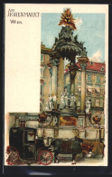 Lithographie Wien, Hoher Markt - Brunnen Und Pferdedroschke  - Other & Unclassified