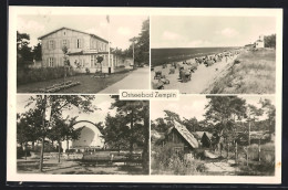 AK Zempin, Heim Frieden, Strandpartie, Konzertplatz  - Andere & Zonder Classificatie