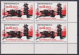 1984 , Nie Wieder Bürgerkrieg (2) ( Mi.Nr.: 1766 ) 4-er Block Postfrisch ** - Unused Stamps