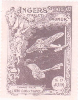 VIGNETTE CIRCUIT ANGERS CHOLET SAUMUR 1912 - Aviazione