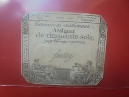 FRANCE 50 SOLS 1793 Circuler (B.33) - Assignats