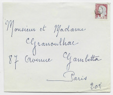 MARIANNE DECARIS 25C SEUL LETTRE CACHET FACTEUR XX EN ARRIVEE - 1960 Marianne (Decaris)