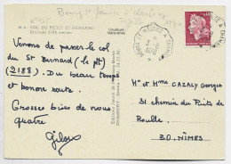 CHEFFER 40C ROUGE CARTE COL PETIT ST BERNARD CONVOYEUR BOURG ST MAURICE A CHAMBERY 3.8.1970 SAVOIE - 1967-1970 Marianna Di Cheffer