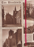 Utrecht - 10 Stadsgezichten - Orig. Knipsel Coupure Tijdschrift Magazine - 1925 - Non Classés