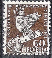 Schweiz Suisse 1932: DÉSARMEMENT Zu 189 Mi 254 Yv 258 Mit Stempel LUGANO ?.III.32 (Zumstein CHF 13.00) - Oblitérés