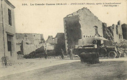 La Grande Guerre 1914 15 IPPECOURT (Meuse) Après Le Bombardement Animée Belle Voiture RV - Autres & Non Classés
