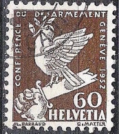 Schweiz Suisse 1932: DÉSARMEMENT Zu 189 Mi 254 Yv 258 Mit Eck-Stempel (AARGAU) (Zumstein CHF 13.00) - Used Stamps