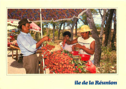 ILE DE LA REUNION MARCHAND DE LETCHIS - Autres & Non Classés