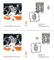 FDC VENETIA CLUB ITALIA 2015  JUVENTUS CAMPIONE FRANCOBOLLI CON BANDELLA 4 BUSTE - FDC