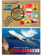 Turkish Airlines Advertising Postcards  Unused 2 Postcards - 1946-....: Ere Moderne