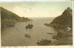 Polperro 1935; Outer Harbour & Peak Rock - Circulated. (Photochrom Co., Ltd.) - Other & Unclassified
