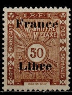 Côte Des Somalis YT Taxe 34 Neuf Sans Charnière XX MNH - Unused Stamps