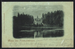 Mondschein-AK Reinhardsbrunn, Villa, Vom Wasser Gesehen  - Autres & Non Classés