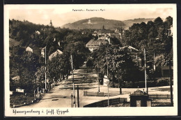 AK Schwarzenberg /Erzgeb., Ortspartie Mit Blick Auf Thingplatz Im Rockelmann-Park  - Schwarzenberg (Erzgeb.)