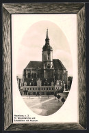 Präge-AK Naumburg A. S., St. Wenzelskirche Und Schlösschen Mit Museum, Passepartout  - Naumburg (Saale)