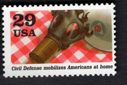 2039829188 SCOTT 2559G (XX) POSTFRIS MINT NEVER HINGED -  WORLD WAR II - GASK MASK - HELMET - Unused Stamps