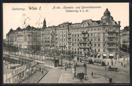 AK Wien, Stubenring, N.-Oe. Handels- Und Gewerbekammer, Stubenring 8 Und 10, Strassenbahn  - Autres & Non Classés