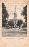 68 Mulhouse église Sainte Genevieve CPA + Timbre Reich Cachet 1905 , Mulhausen - Mulhouse