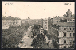 AK Wien, Blick über Die Baumreihen Am Burg-Ring  - Autres & Non Classés