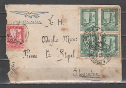 Somalia 1936 - Lettera P.a. Con Pittorica 25 C. X4 E Pittorica 20 C. - Somalië