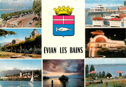 74 EVIANS LES BAINS MULTIVUES BLASON - Evian-les-Bains